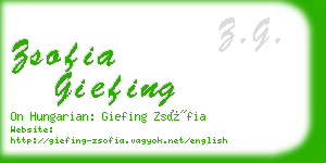 zsofia giefing business card